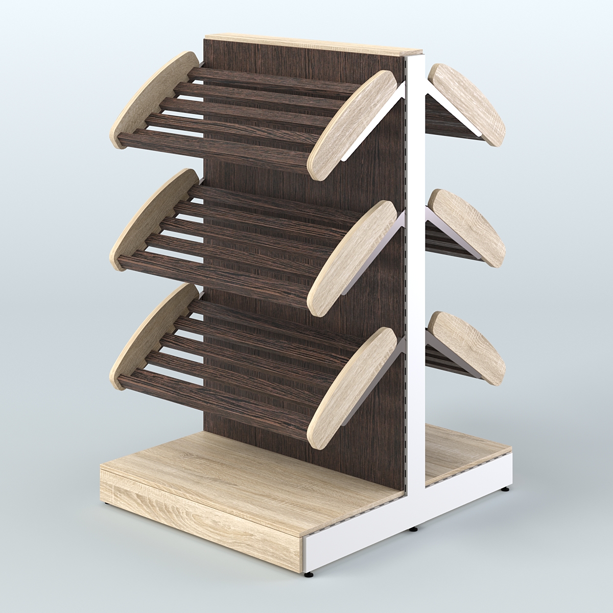 Островной низкий стеллаж для хлеба и выпечки Феникс №1 Дуб Сонома + Дуб Венге