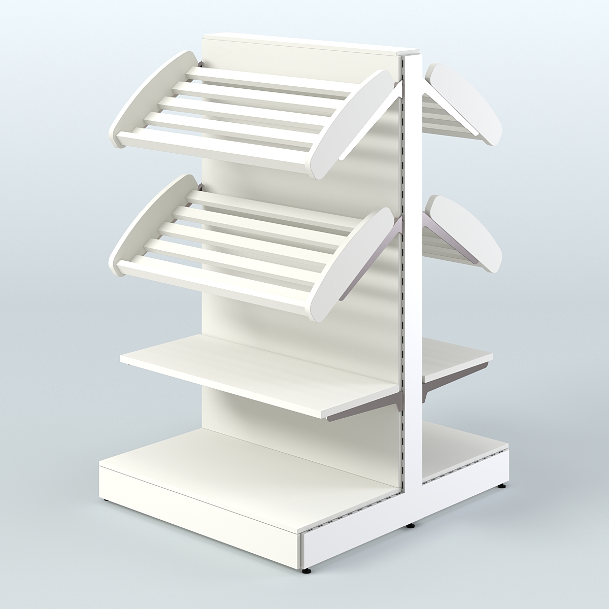 Островной низкий стеллаж для хлеба и выпечки Феникс №2 Белый