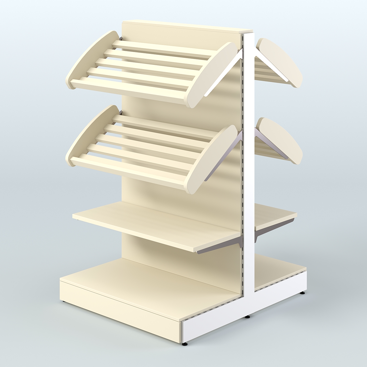 Островной низкий стеллаж для хлеба и выпечки Феникс №2 Крем Вайс