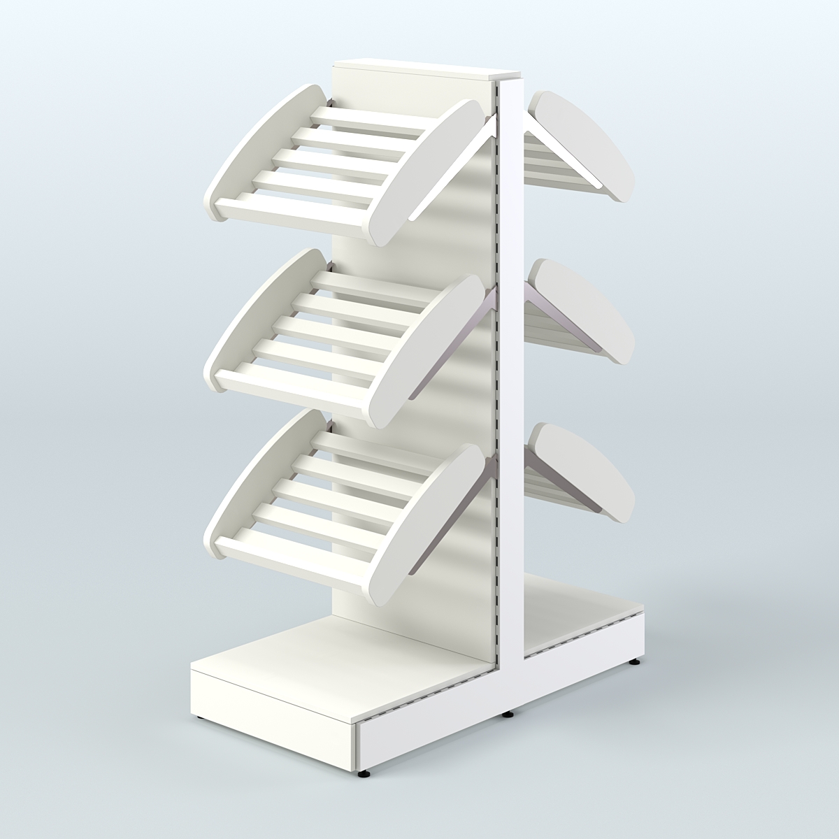 Островной низкий стеллаж для хлеба и выпечки Феникс №3 Белый