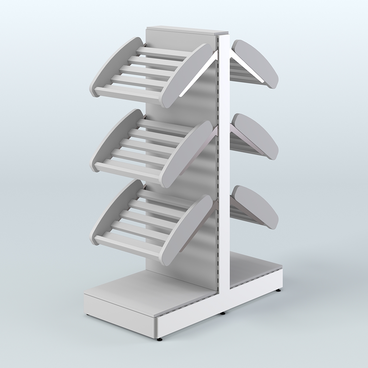Островной низкий стеллаж для хлеба и выпечки Феникс №3 Серый
