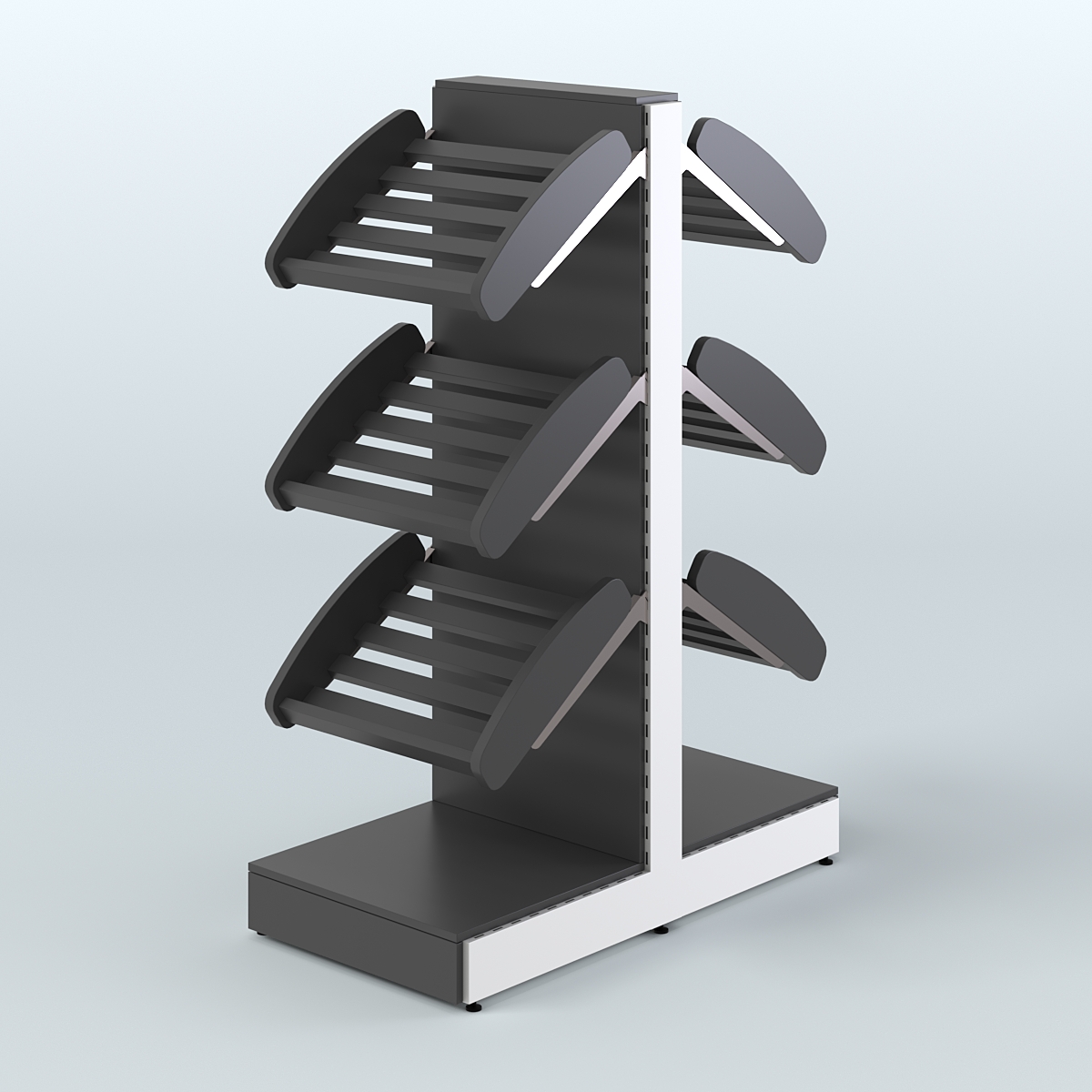 Островной низкий стеллаж для хлеба и выпечки Феникс №3 Черный