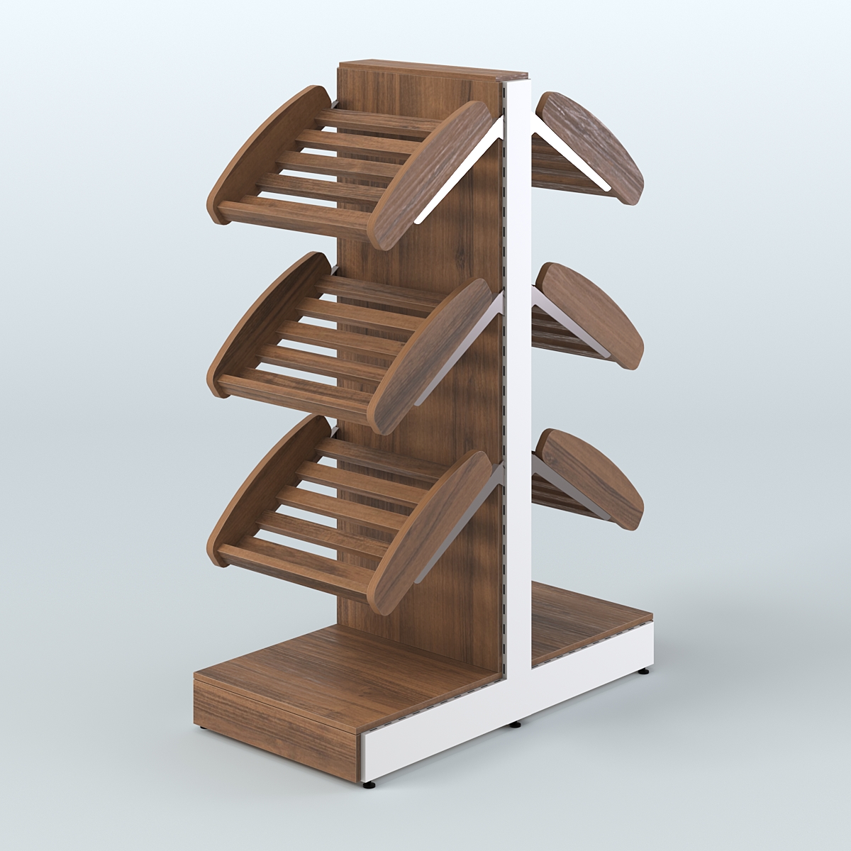 Островной низкий стеллаж для хлеба и выпечки Феникс №3 Орех