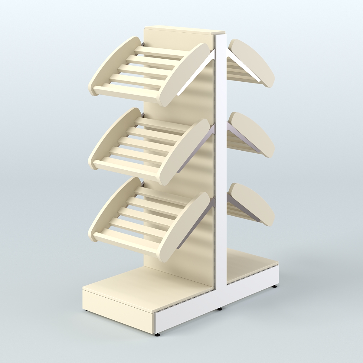 Островной низкий стеллаж для хлеба и выпечки Феникс №3 Крем Вайс