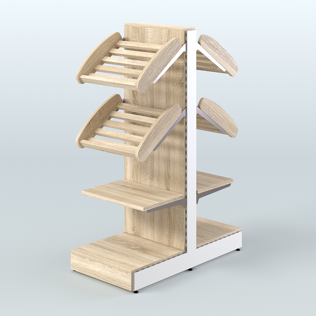 Островной низкий стеллаж для хлеба и выпечки Феникс №7 Дуб сонома