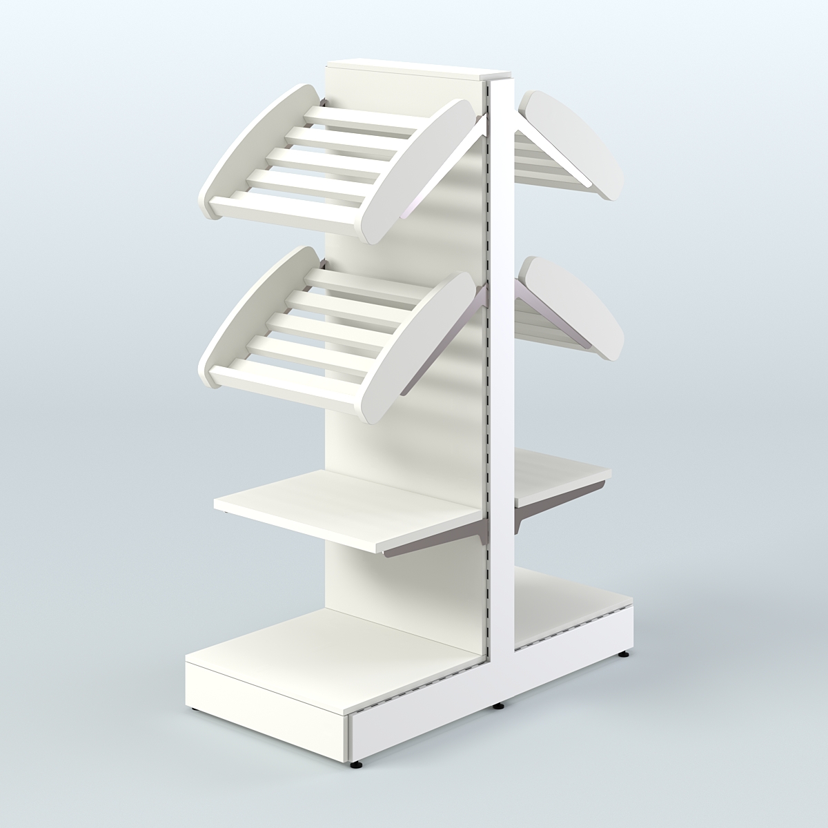 Островной низкий стеллаж для хлеба и выпечки Феникс №7 Белый