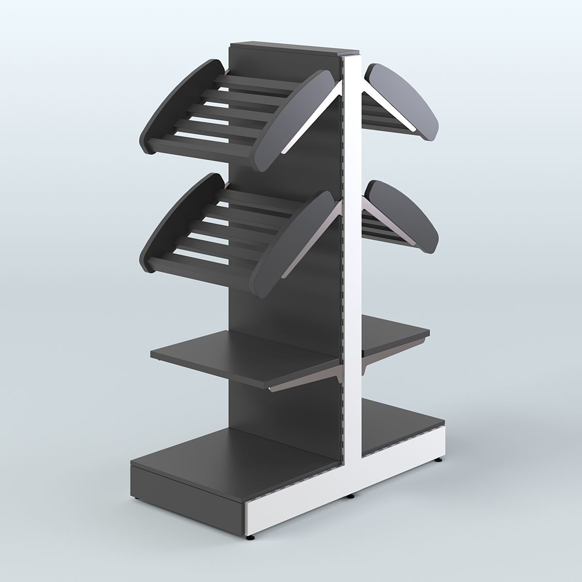 Островной низкий стеллаж для хлеба и выпечки Феникс №7 Черный