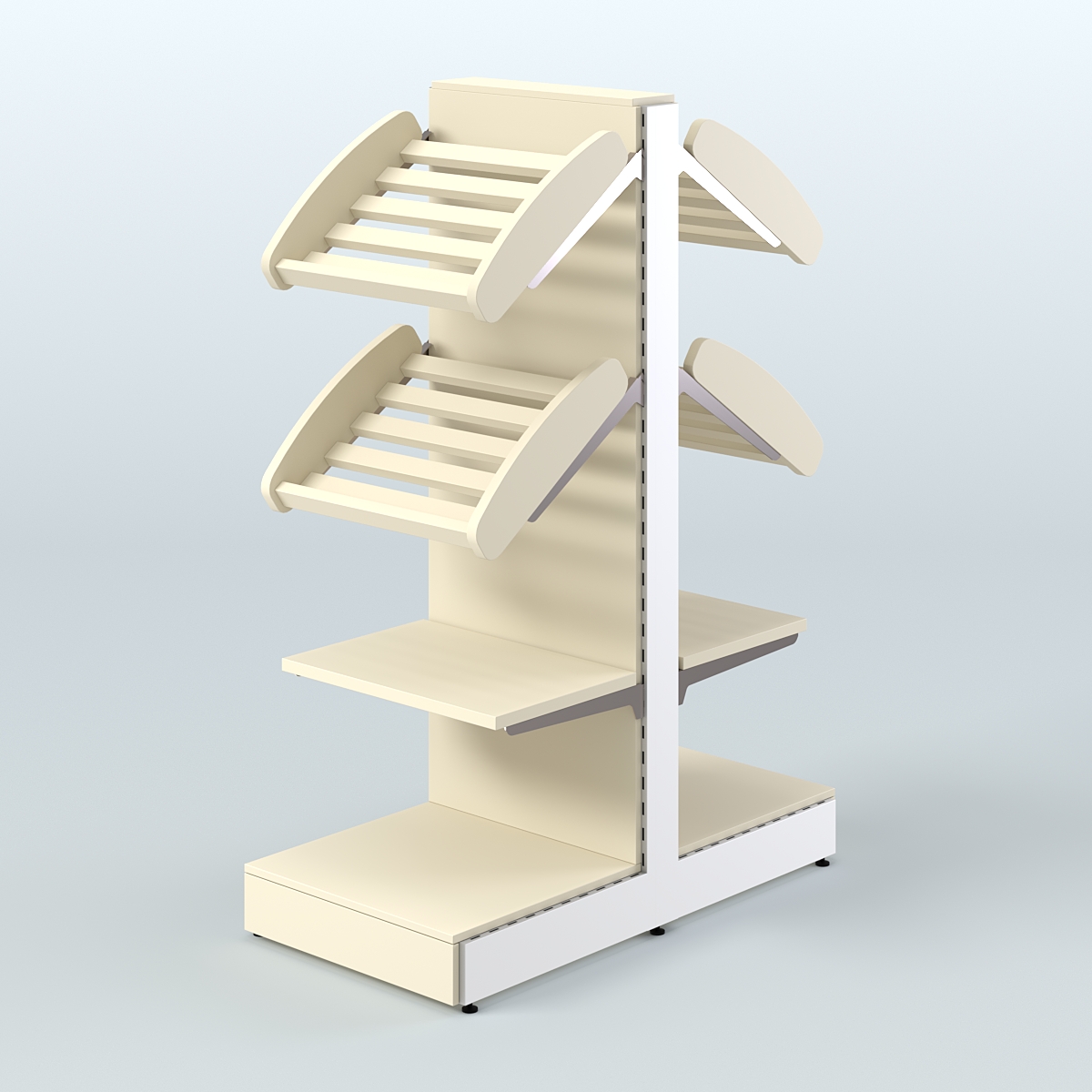 Островной низкий стеллаж для хлеба и выпечки Феникс №7 Крем Вайс