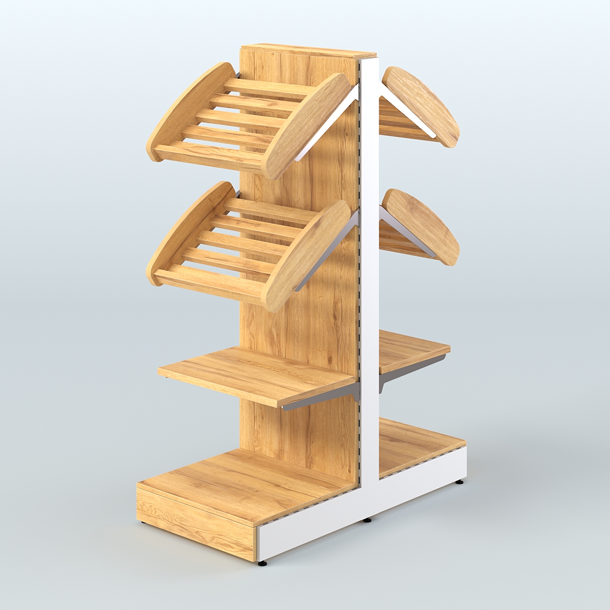 Островной низкий стеллаж для хлеба и выпечки Феникс №7 Дуб Золотистый