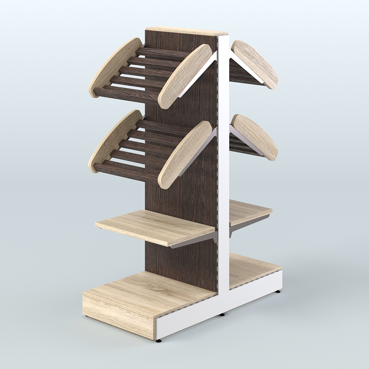 Островной низкий стеллаж для хлеба и выпечки Феникс №7 Дуб Сонома + Дуб Венге
