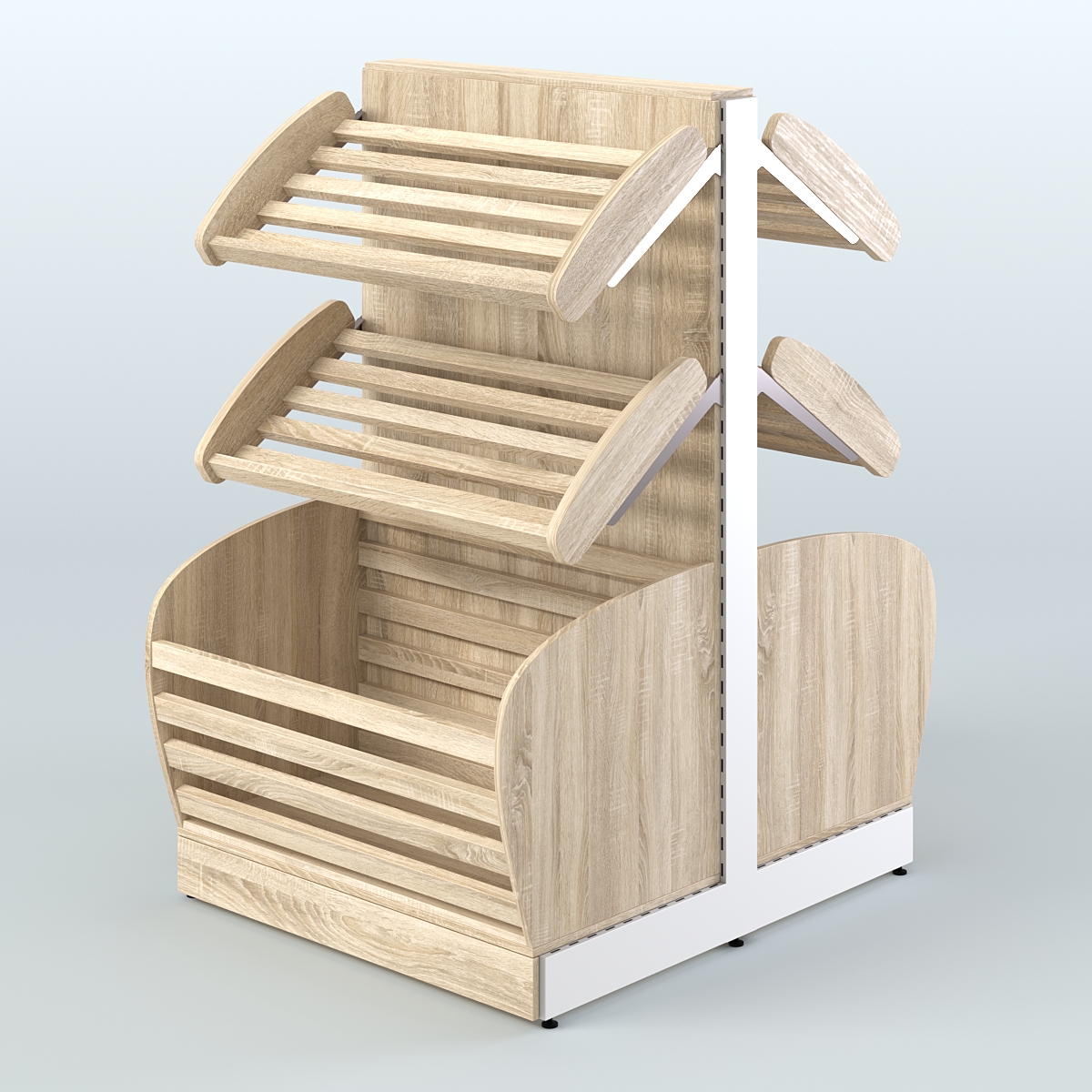 Островной низкий стеллаж для хлеба и выпечки Феникс №4 Дуб сонома