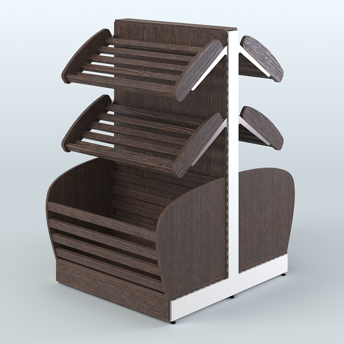 Островной низкий стеллаж для хлеба и выпечки Феникс №4 Дуб Венге