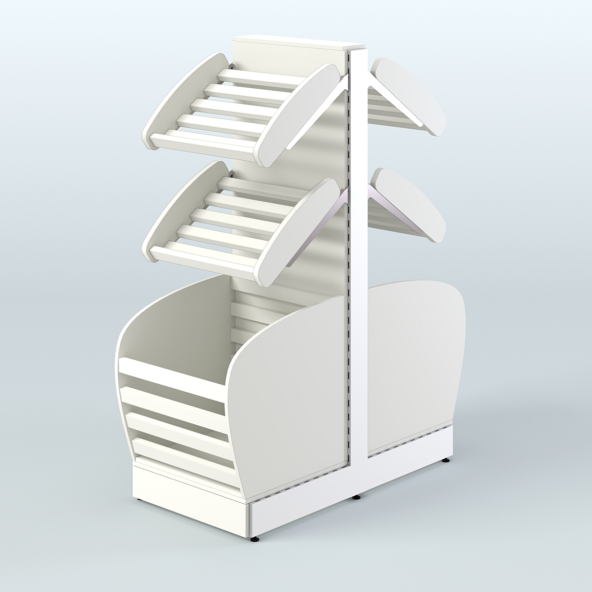 Островной низкий стеллаж для хлеба и выпечки Феникс №5 Белый
