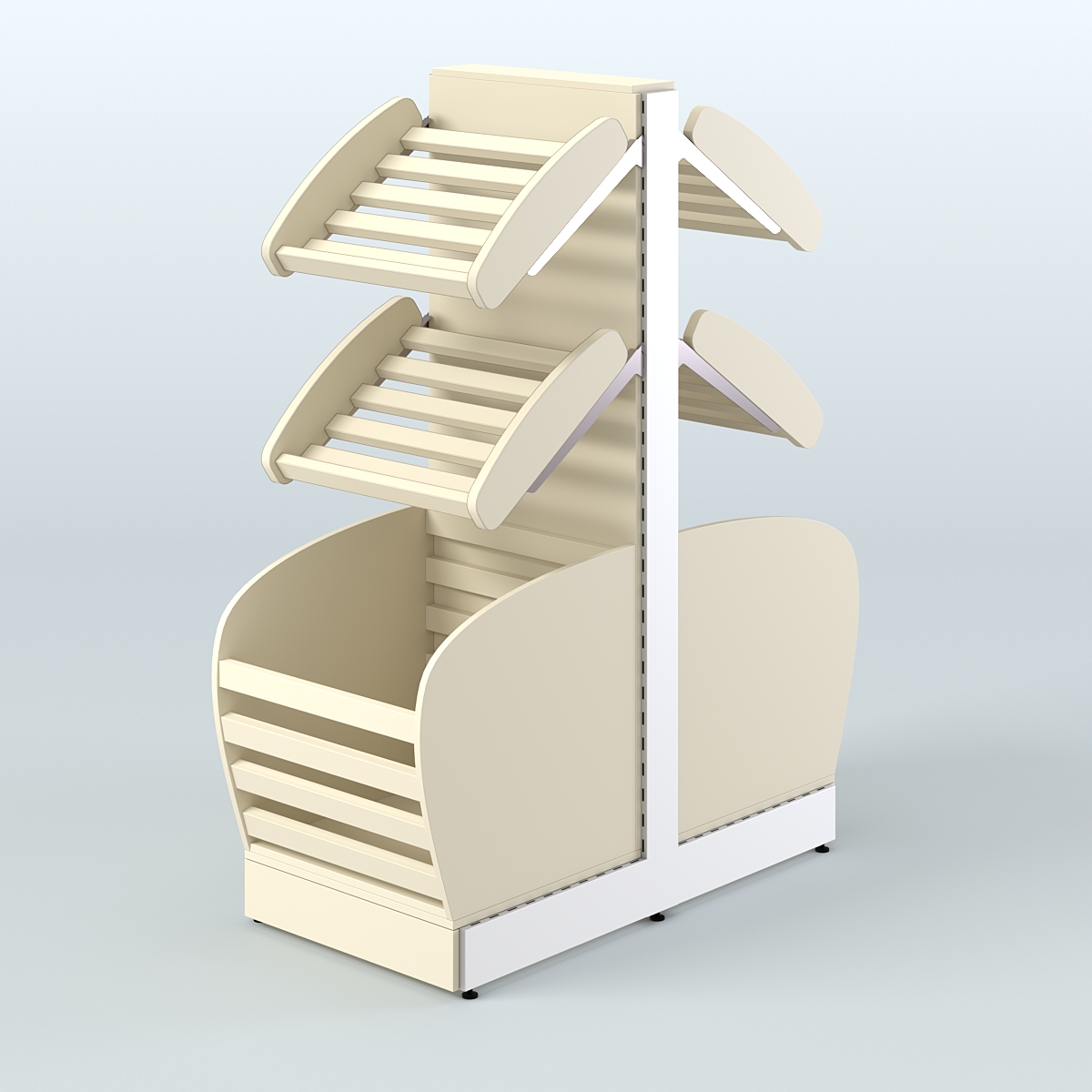 Островной низкий стеллаж для хлеба и выпечки Феникс №5 Крем Вайс