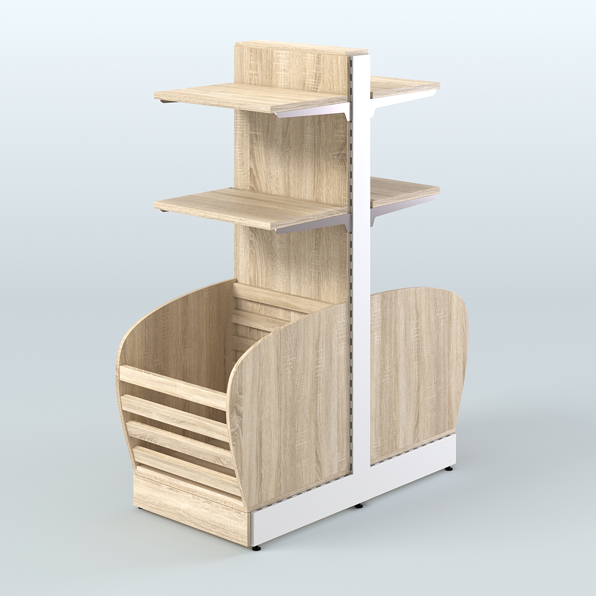 Островной низкий стеллаж для хлеба и выпечки Феникс №8 Дуб сонома