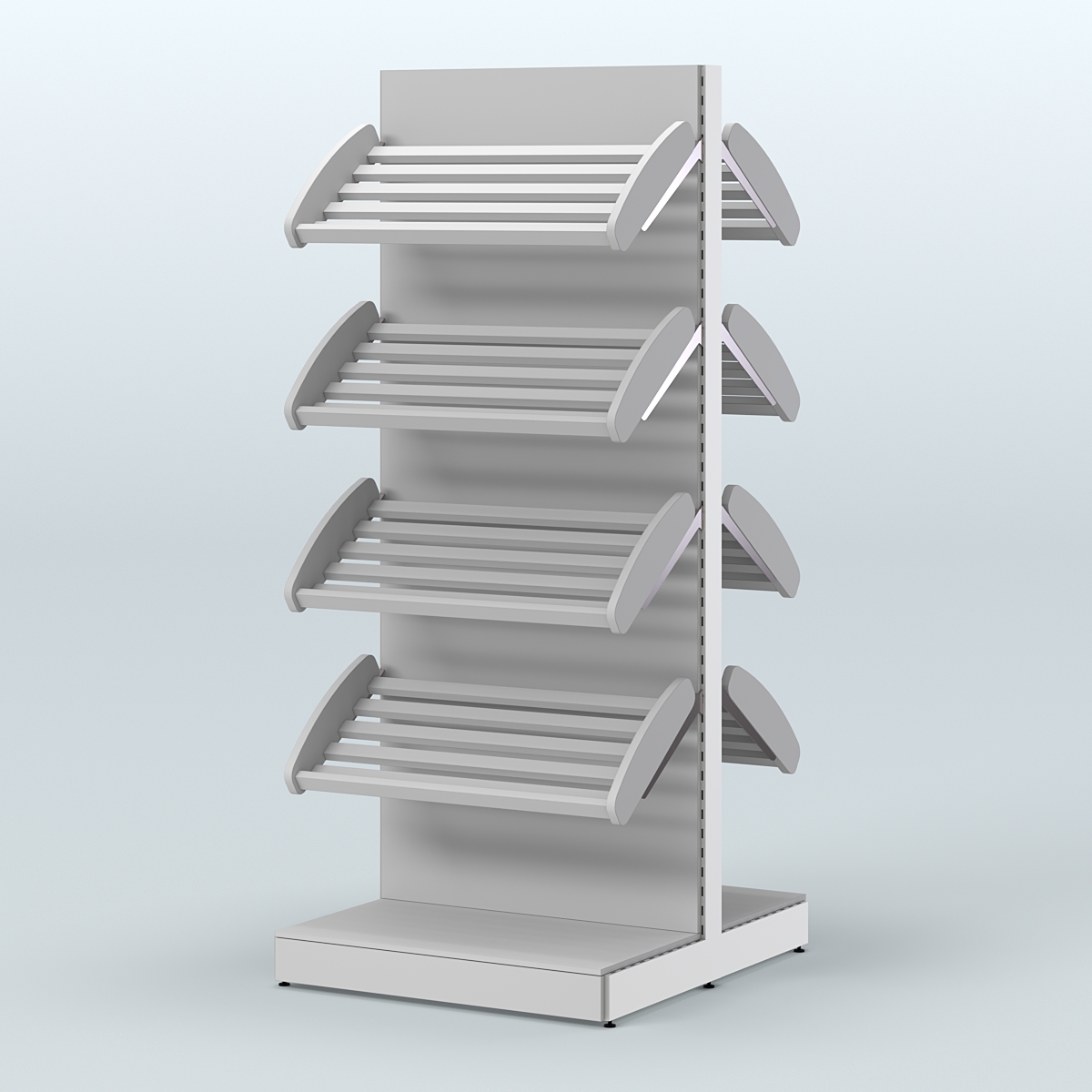 Островной высокий стеллаж для хлеба и выпечки Феникс №2 Серый