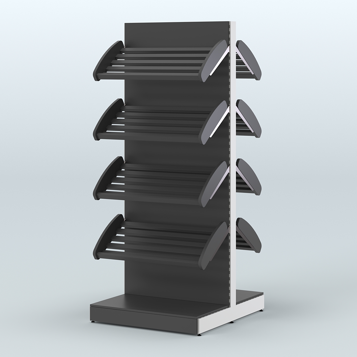 Островной высокий стеллаж для хлеба и выпечки Феникс №2 Черный