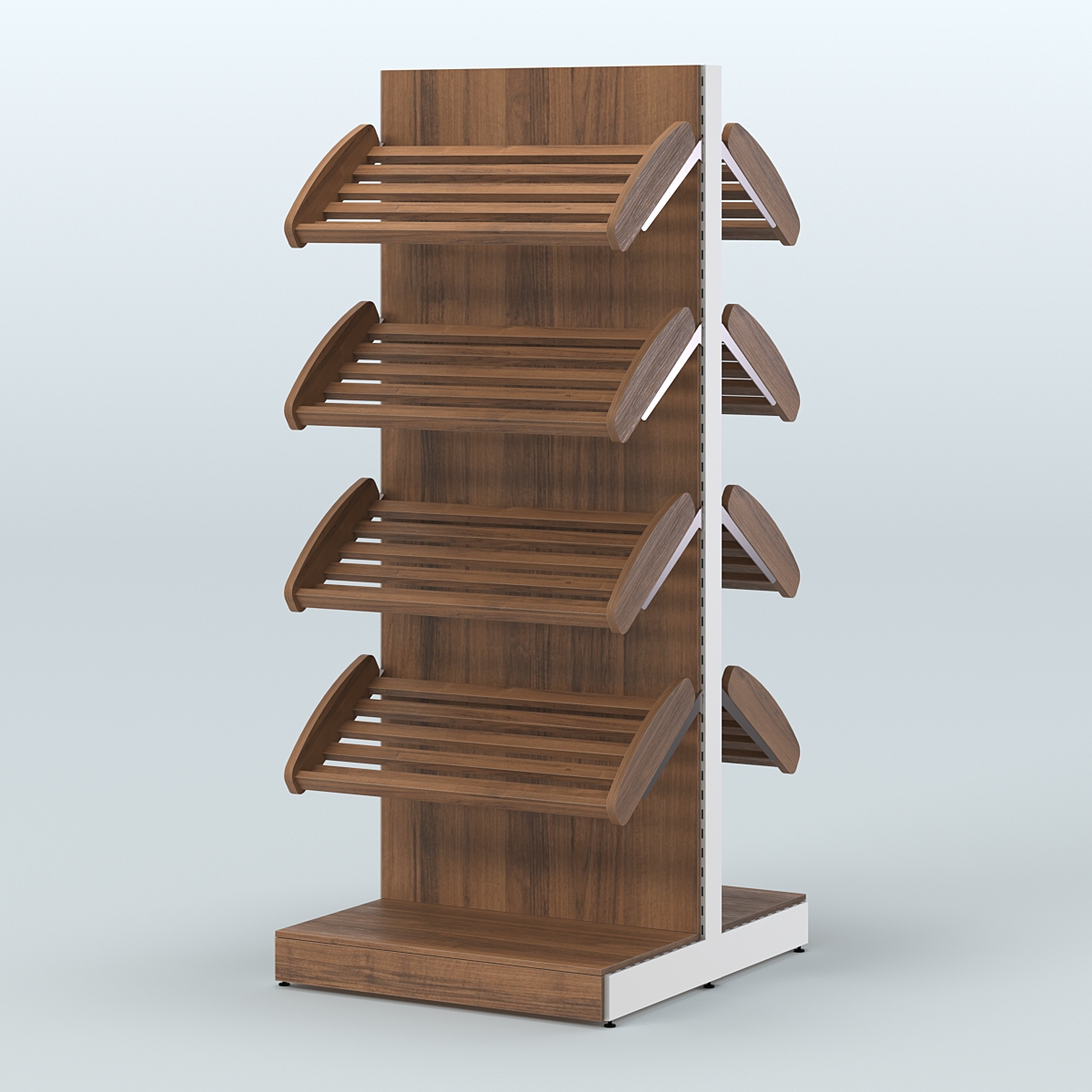 Островной высокий стеллаж для хлеба и выпечки Феникс №2 Орех