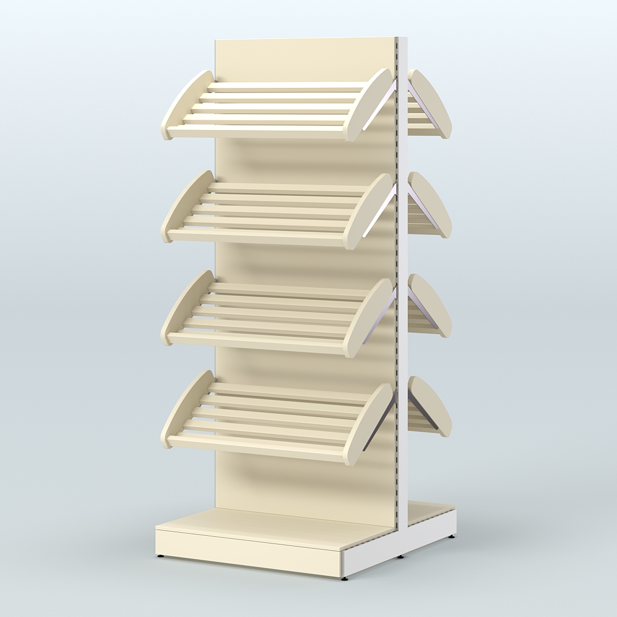 Островной высокий стеллаж для хлеба и выпечки Феникс №2 Крем Вайс