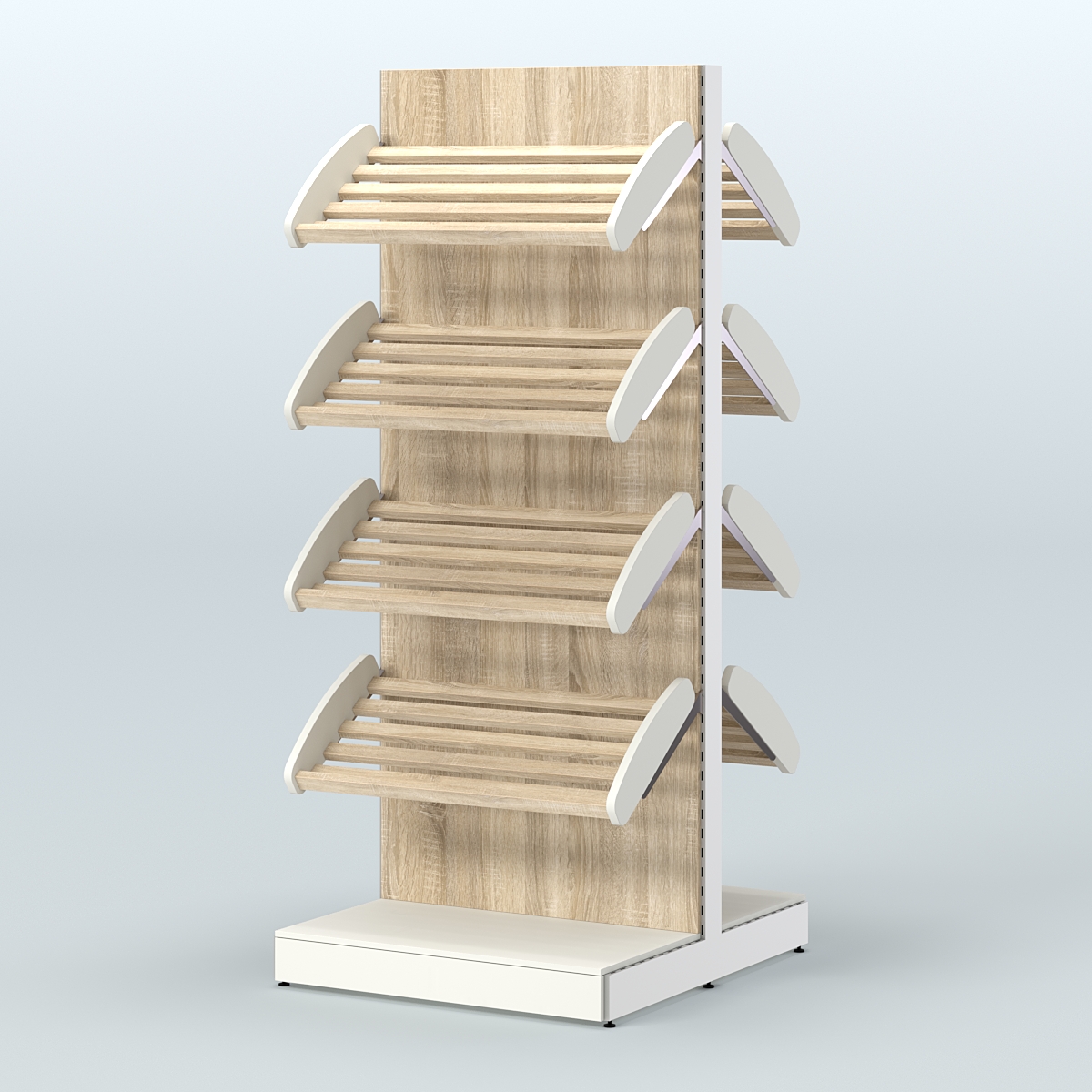 Островной высокий стеллаж для хлеба и выпечки Феникс №2 Белый + Дуб Сонома