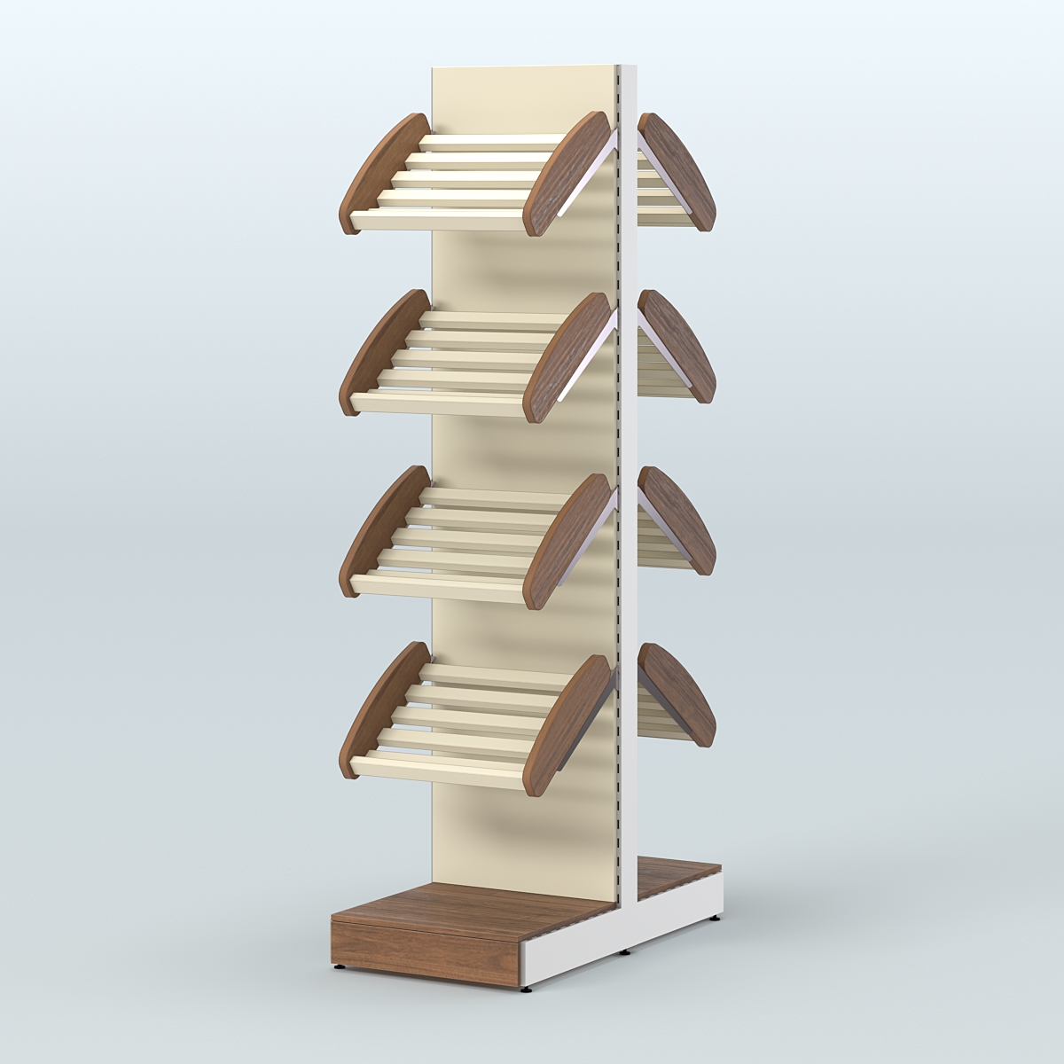 Островной стеллаж для хлеба и выпечки Феникс №6 Орех + Крем Вайс