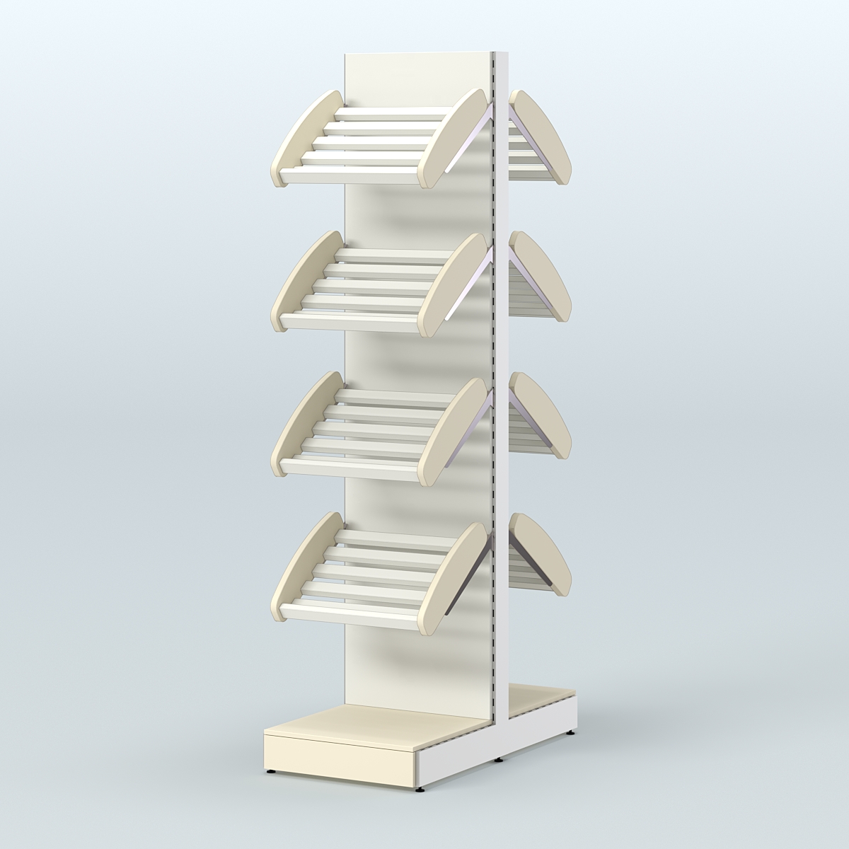 Островной стеллаж для хлеба и выпечки Феникс №6 Крем Вайс + Белый