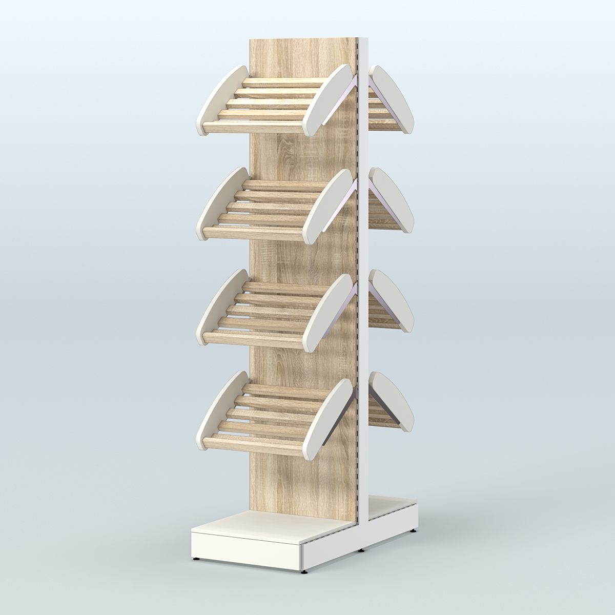 Островной стеллаж для хлеба и выпечки Феникс №6 Белый + Дуб Сонома