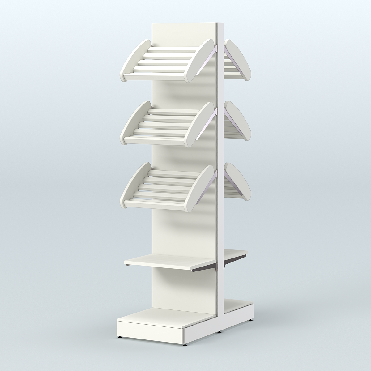 Островной высокий стеллаж для хлеба и выпечки Феникс №13 Белый