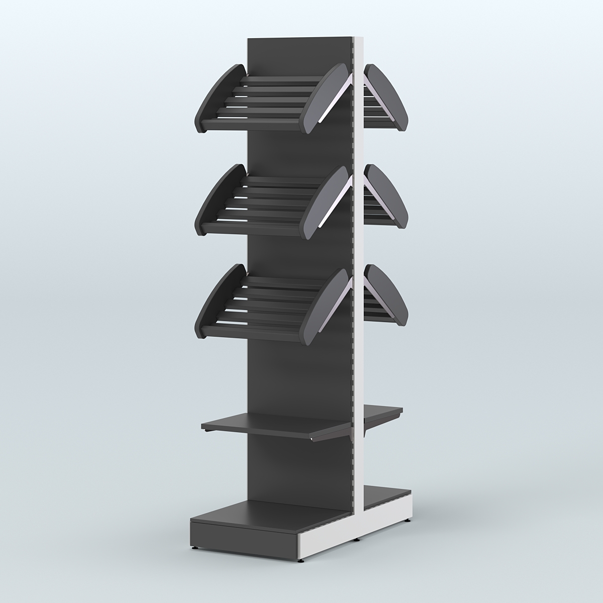 Островной высокий стеллаж для хлеба и выпечки Феникс №13 Черный