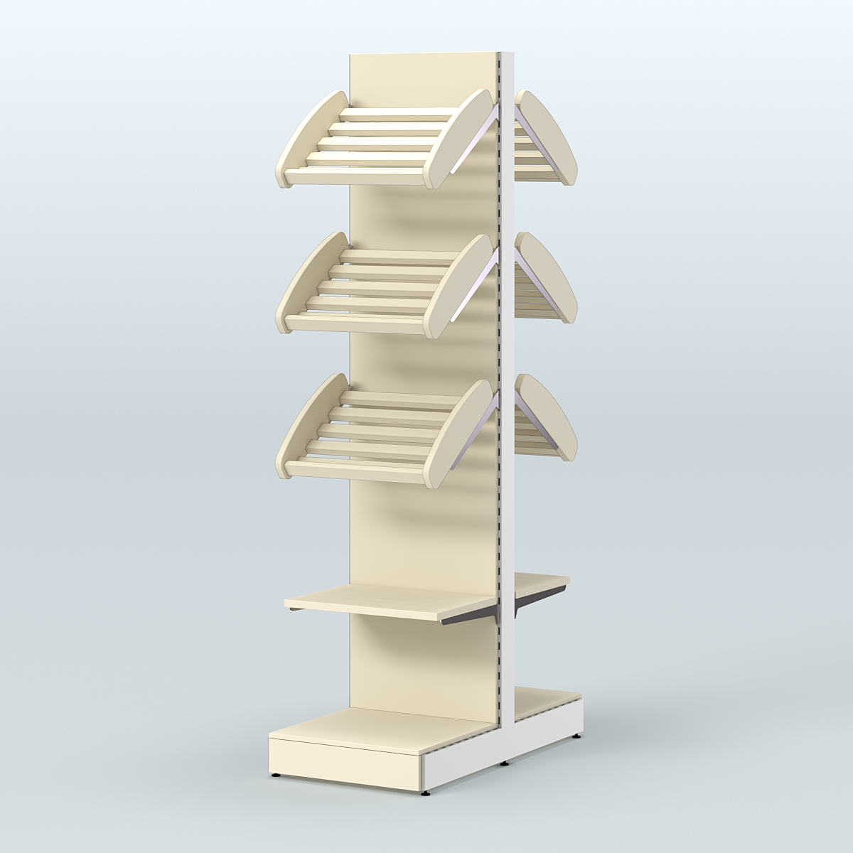 Островной высокий стеллаж для хлеба и выпечки Феникс №13 Крем Вайс