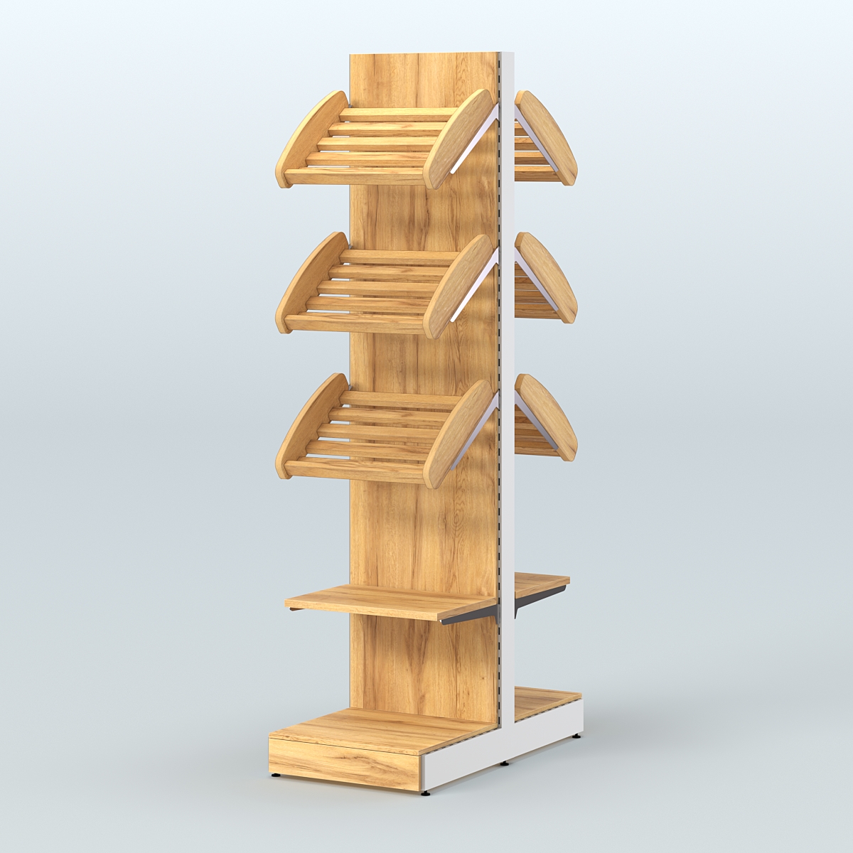 Островной высокий стеллаж для хлеба и выпечки Феникс №13 Дуб Золотистый