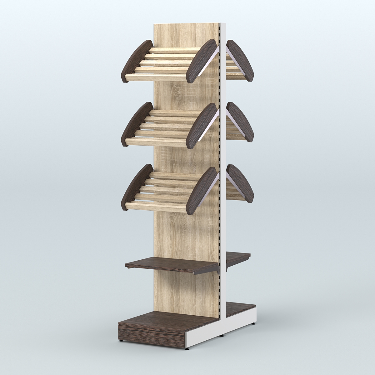 Островной высокий стеллаж для хлеба и выпечки Феникс №13 Дуб Сонома + Дуб Венге