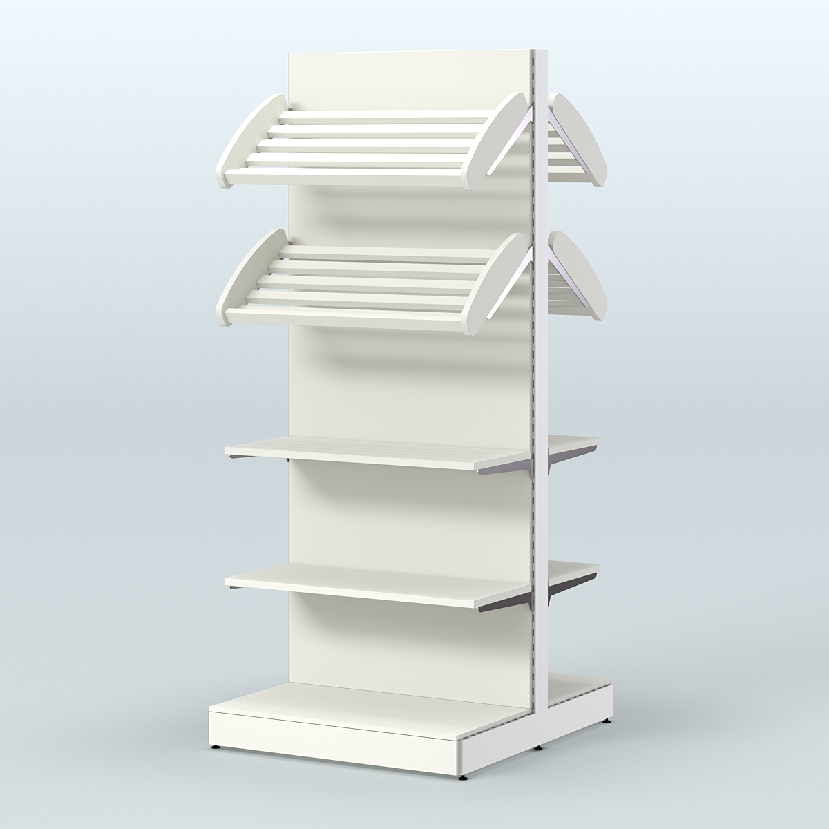 Островной высокий стеллаж для хлеба и выпечки Феникс №15 Белый