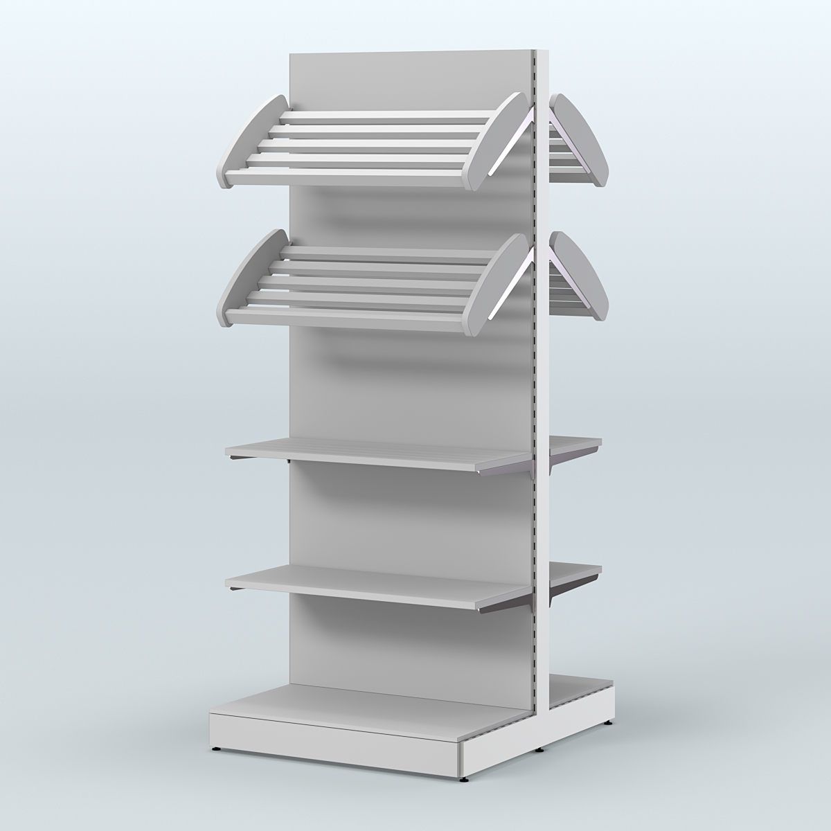 Островной высокий стеллаж для хлеба и выпечки Феникс №15 Серый