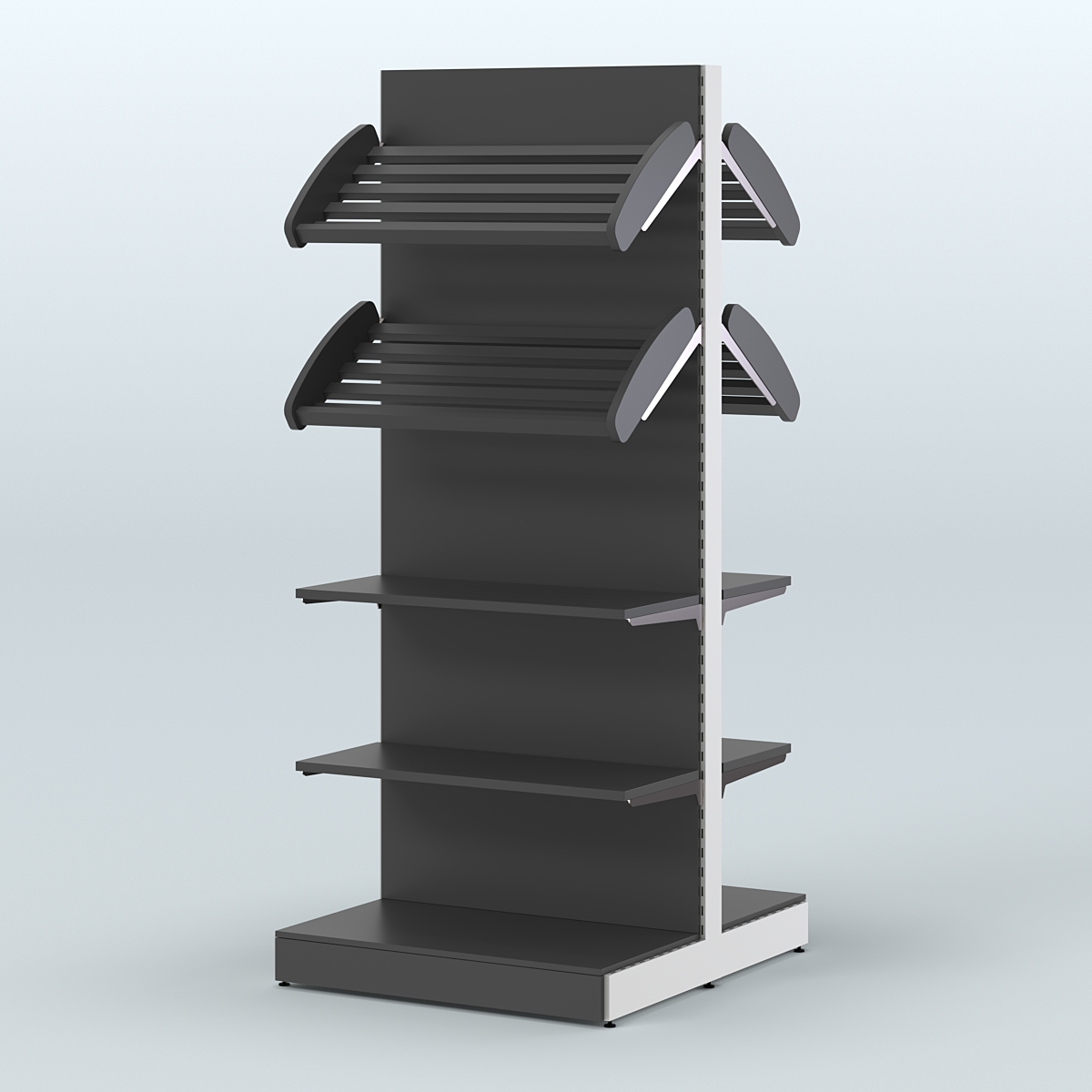 Островной высокий стеллаж для хлеба и выпечки Феникс №15 Черный