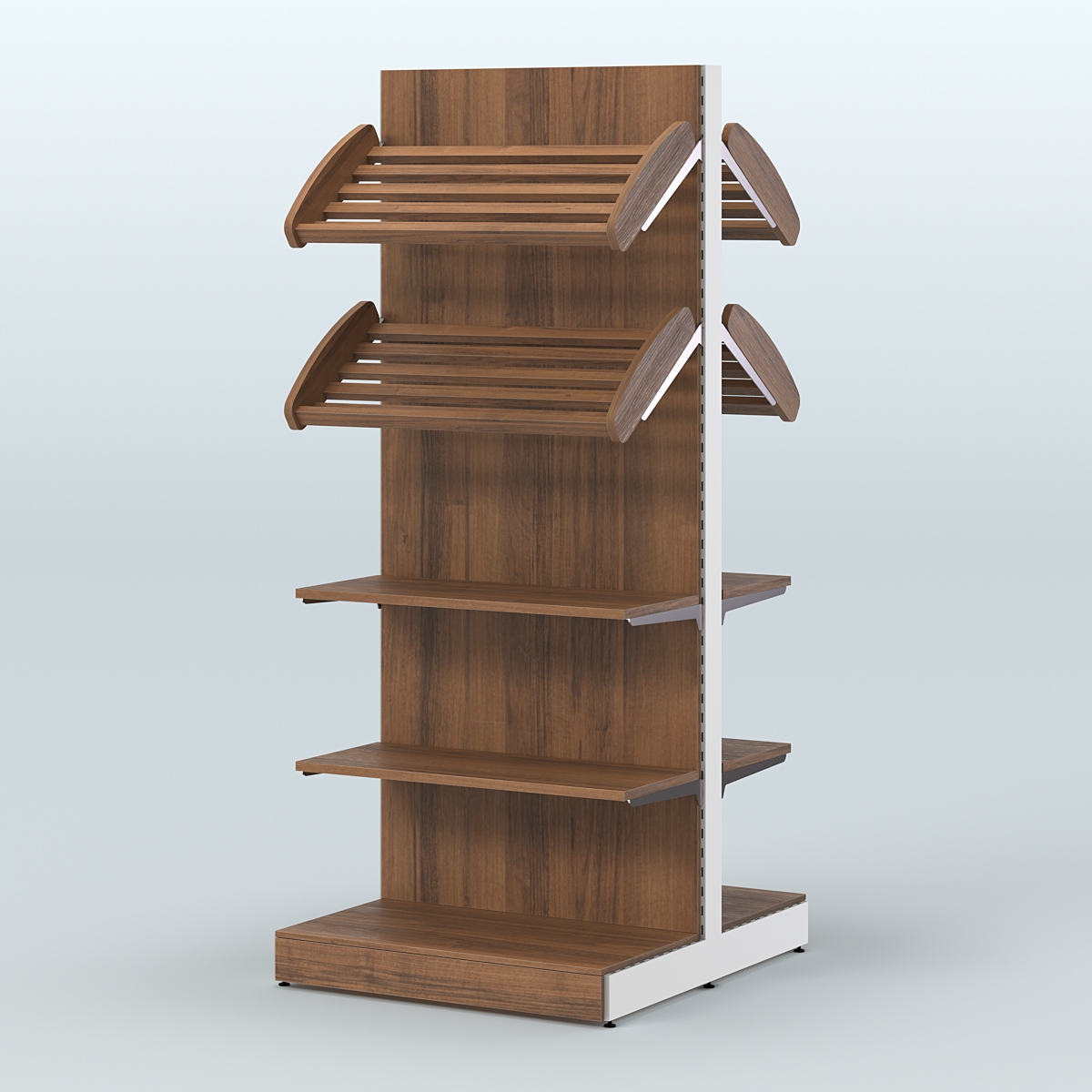 Островной высокий стеллаж для хлеба и выпечки Феникс №15 Орех