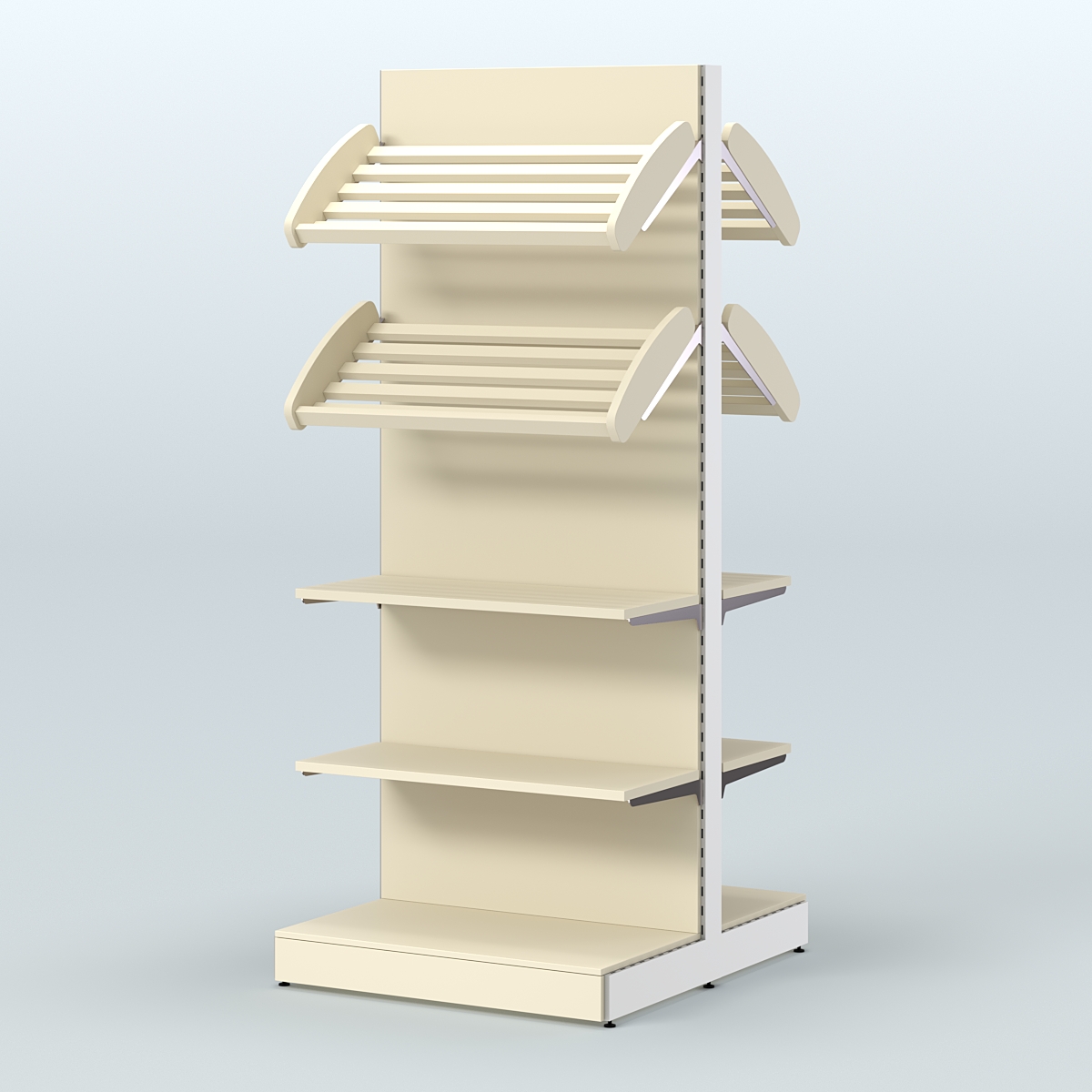 Островной высокий стеллаж для хлеба и выпечки Феникс №15 Крем Вайс