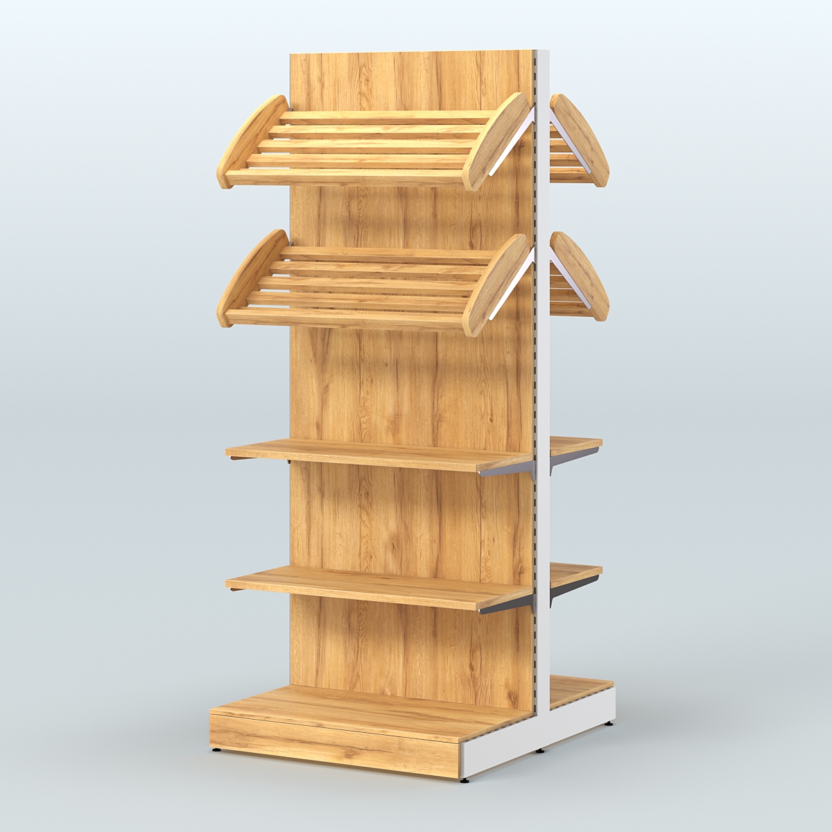 Островной высокий стеллаж для хлеба и выпечки Феникс №15 Дуб Золотистый