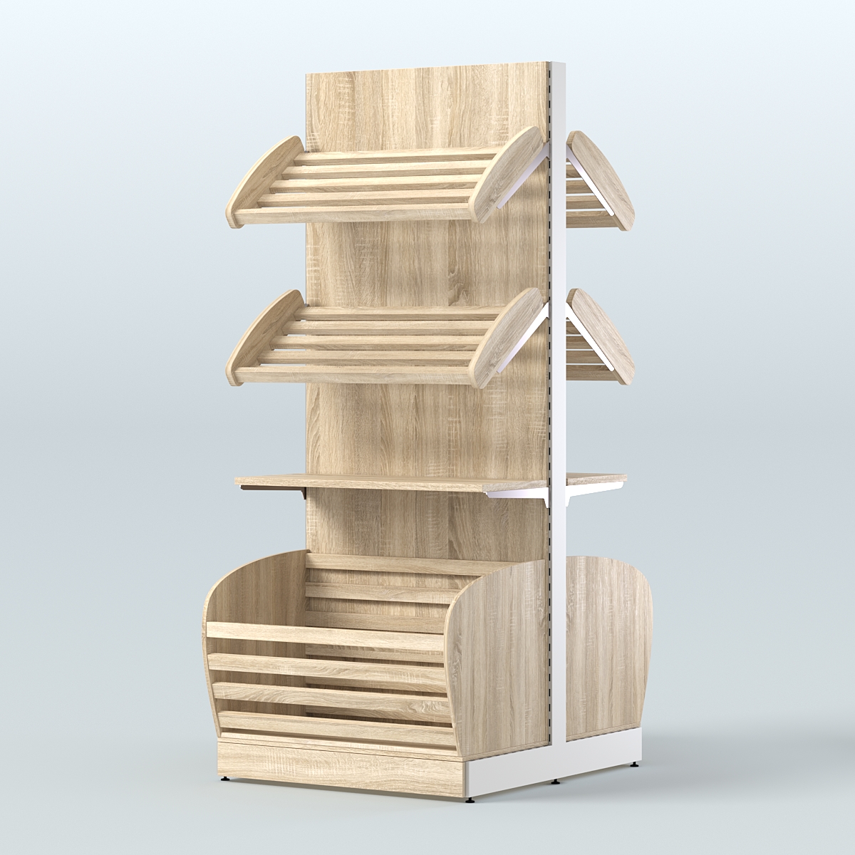 Островной высокий стеллаж для хлеба и выпечки Феникс №10 Дуб сонома