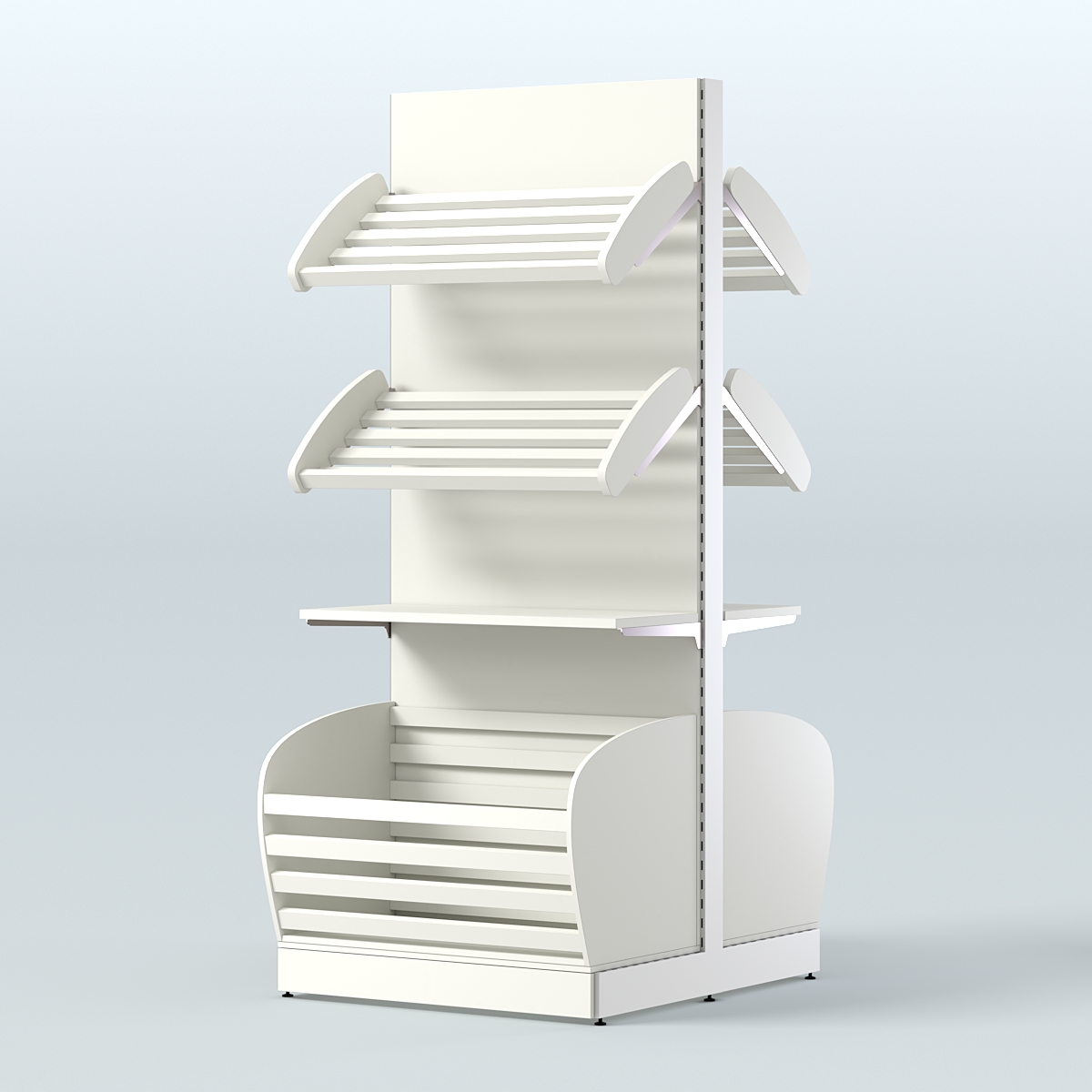 Островной высокий стеллаж для хлеба и выпечки Феникс №10 Белый