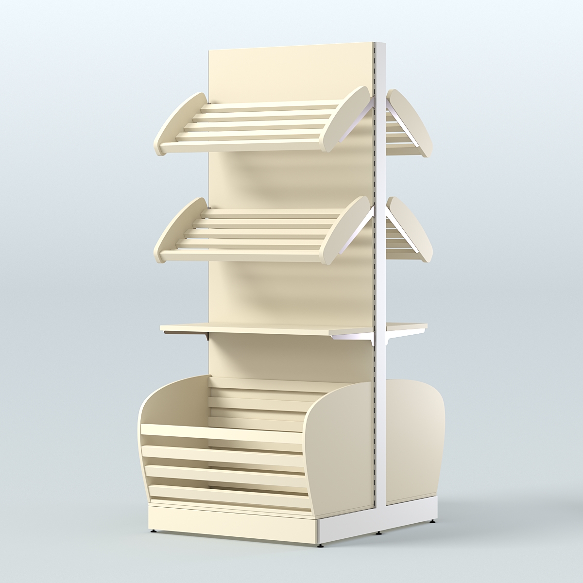 Островной высокий стеллаж для хлеба и выпечки Феникс №10 Крем Вайс