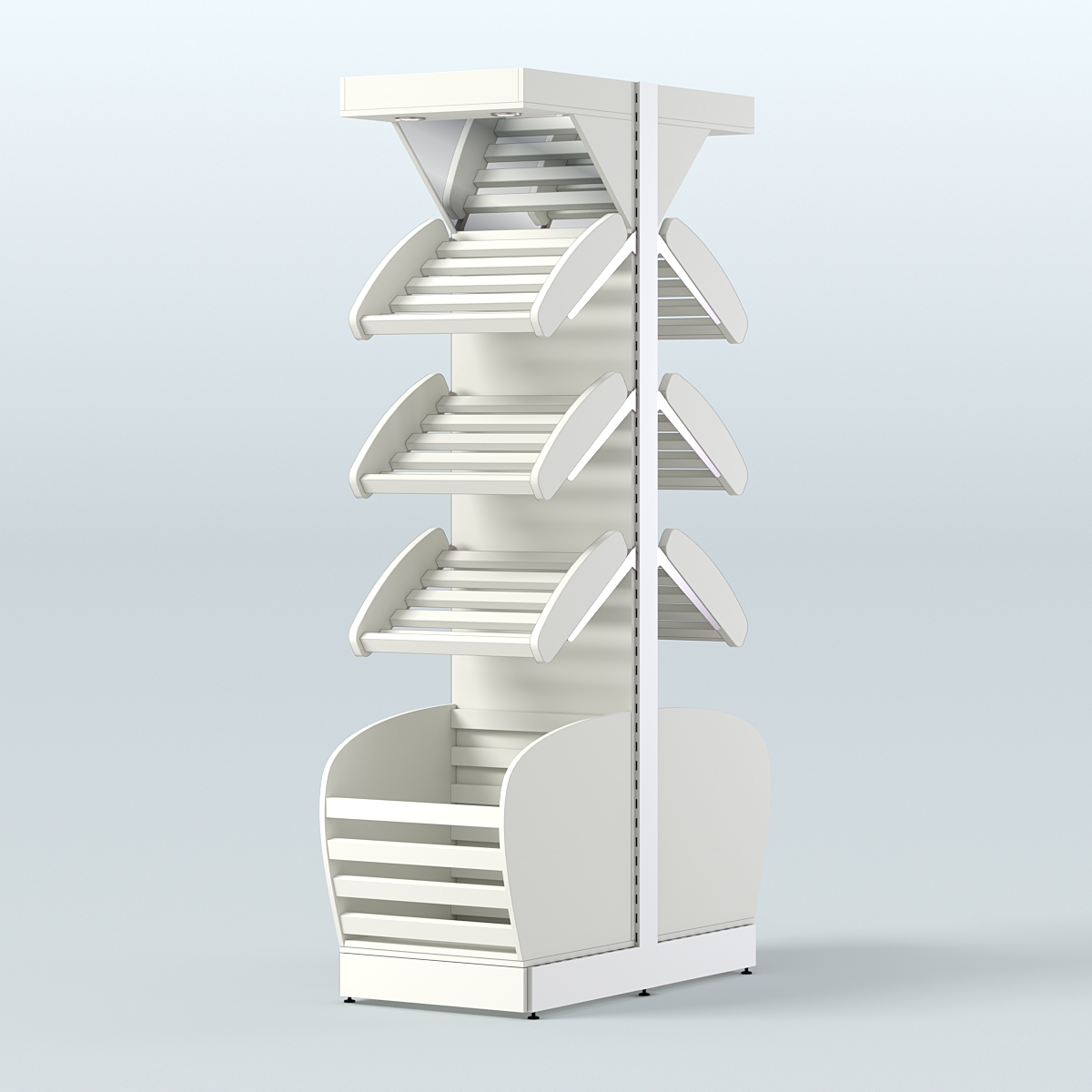 Островной высокий стеллаж для хлеба и выпечки Феникс №5 Белый