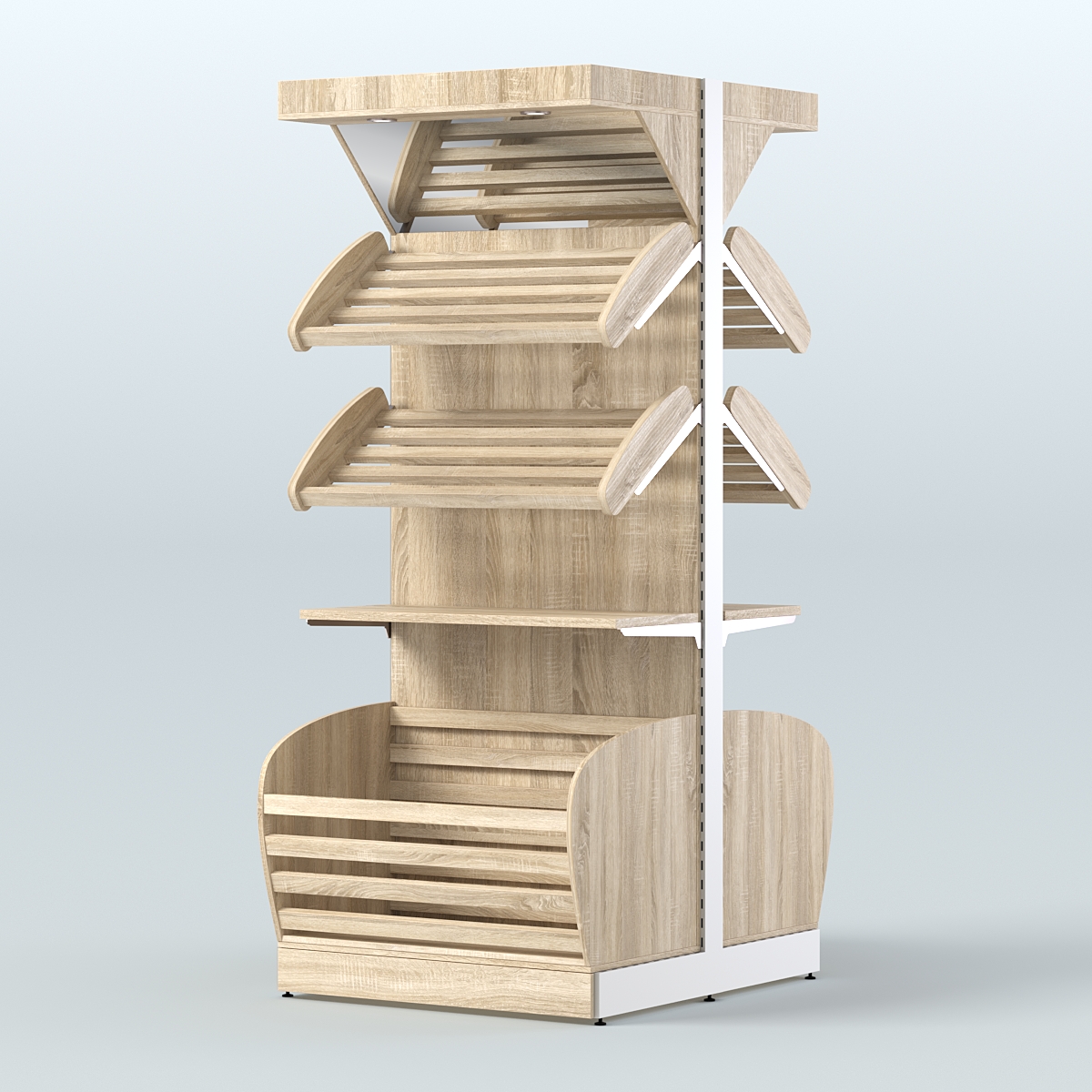 Островной высокий стеллаж для хлеба и выпечки Феникс №11 Дуб сонома