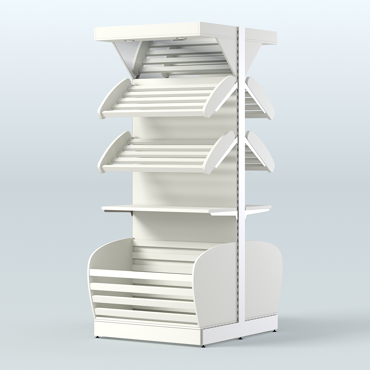 Островной высокий стеллаж для хлеба и выпечки Феникс №11 Белый