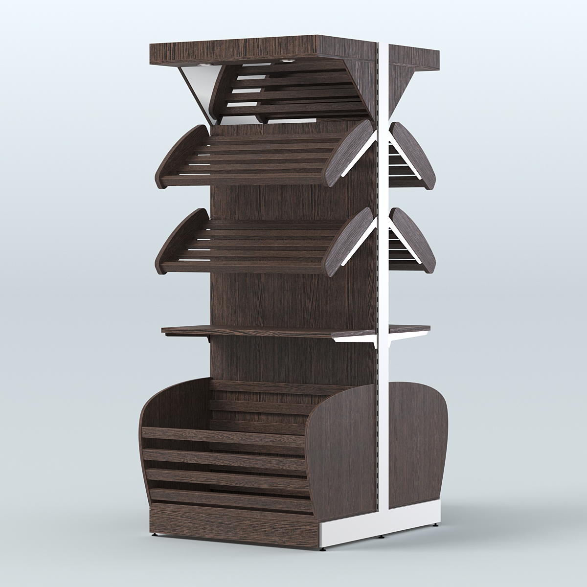 Островной высокий стеллаж для хлеба и выпечки Феникс №11 Дуб Венге