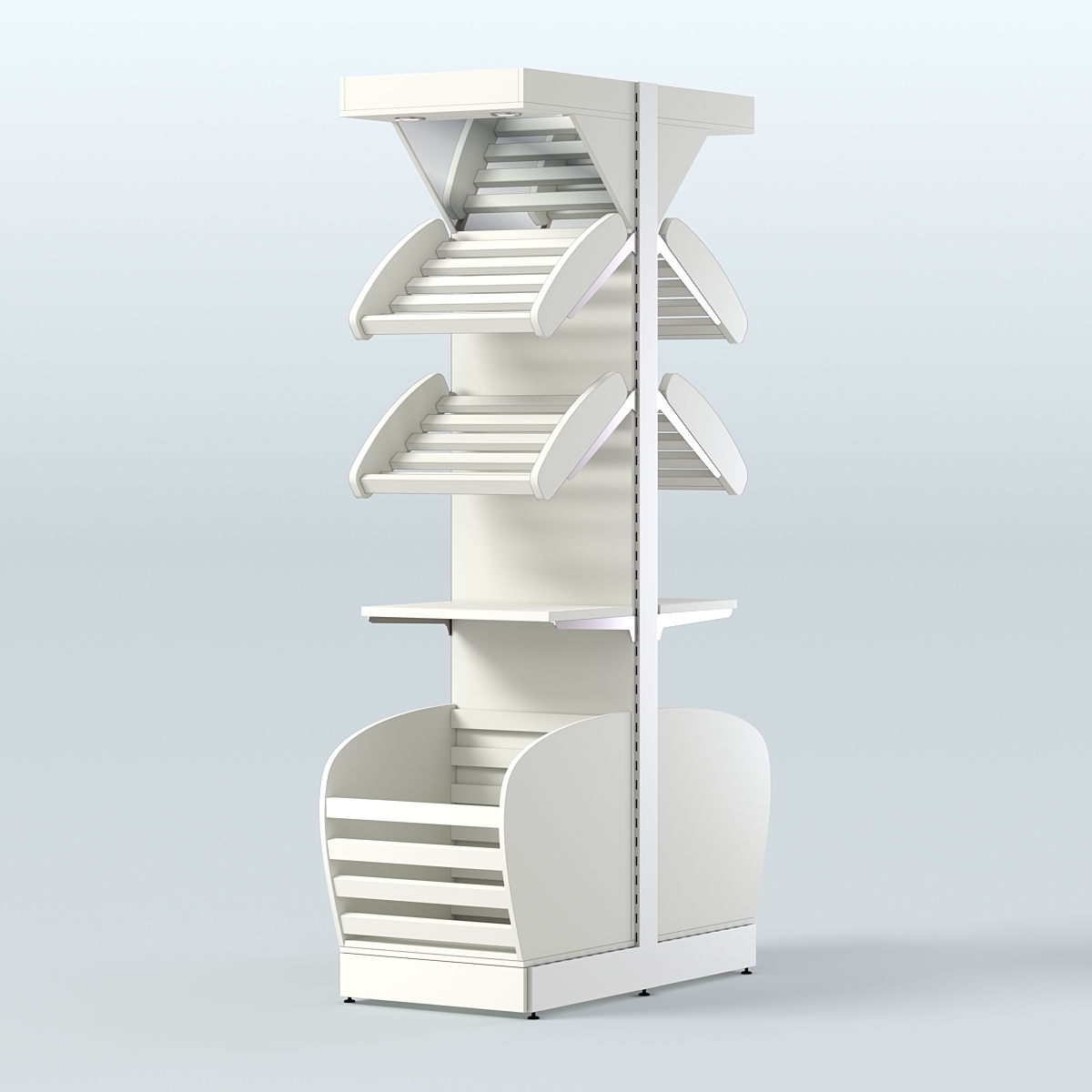 Островной высокий стеллаж для хлеба и выпечки Феникс №11 Белый