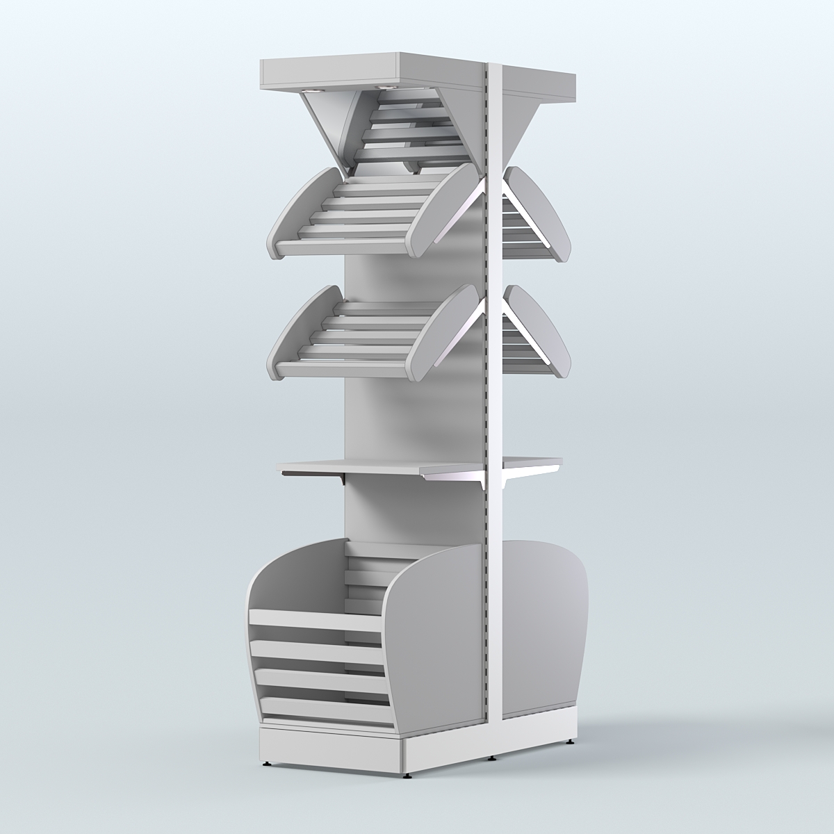 Островной высокий стеллаж для хлеба и выпечки Феникс №11 Серый