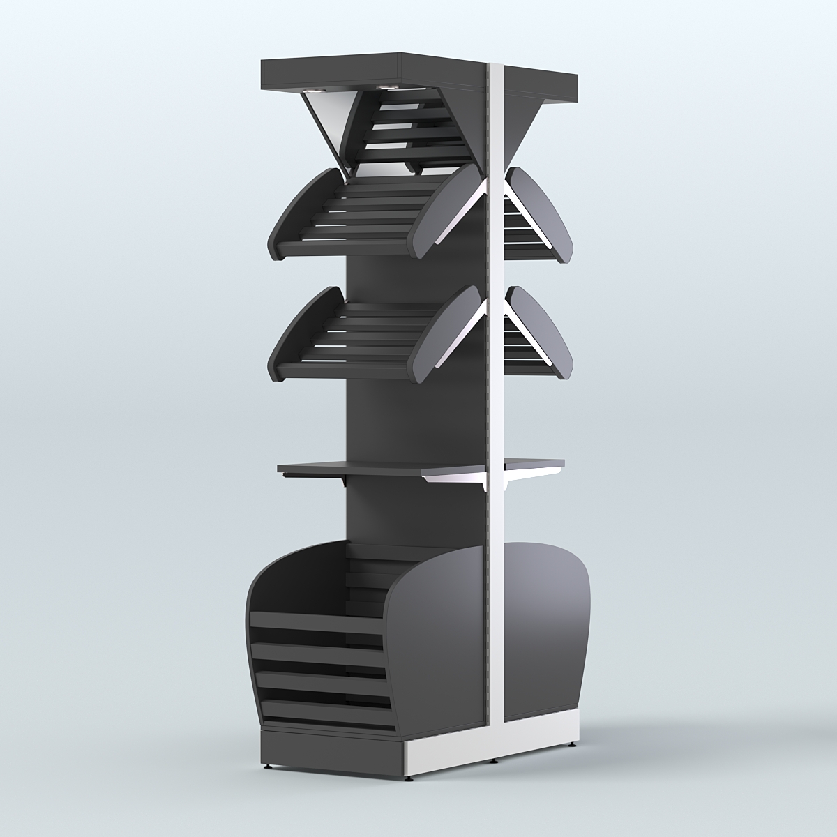 Островной высокий стеллаж для хлеба и выпечки Феникс №11 Черный