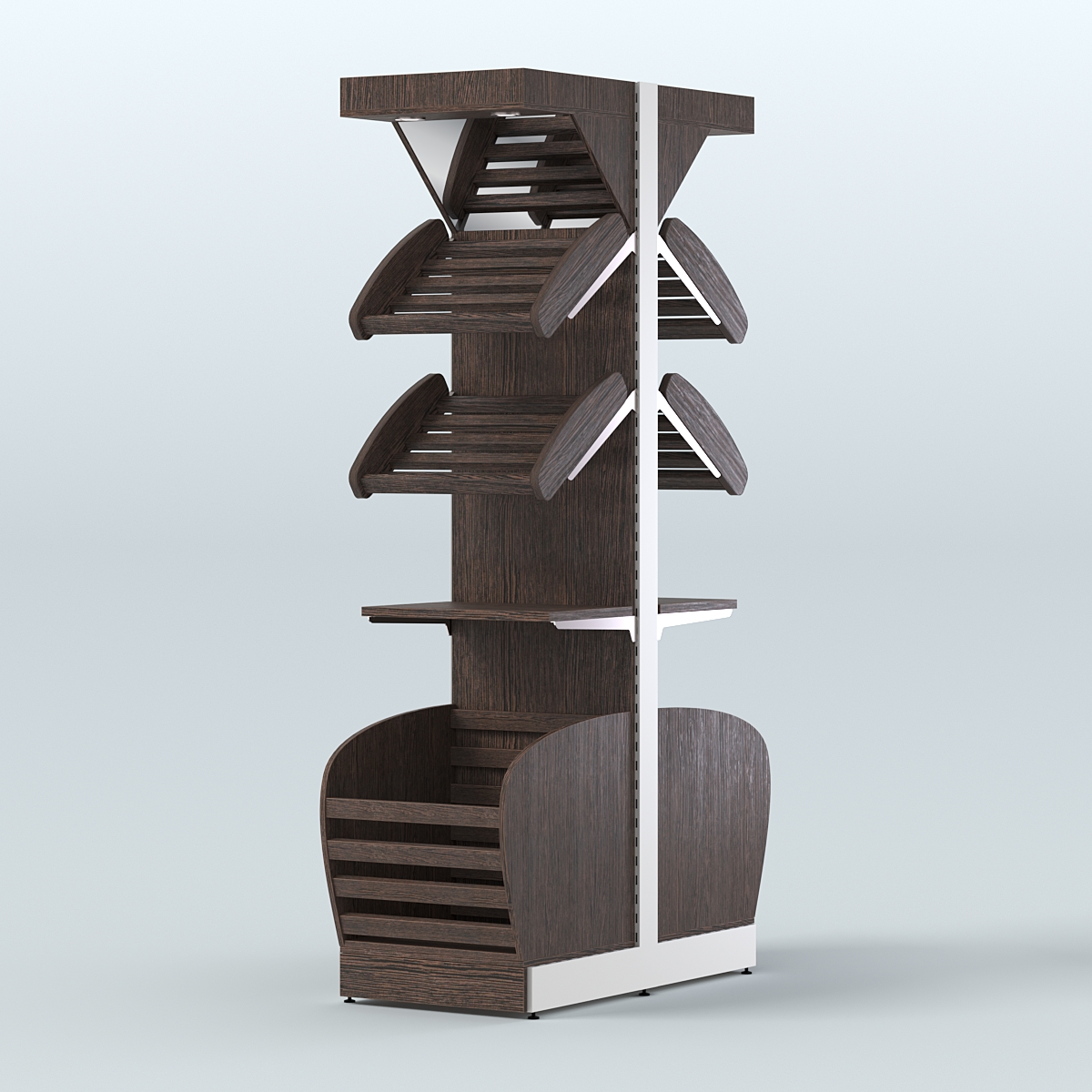 Островной высокий стеллаж для хлеба и выпечки Феникс №11 Дуб Венге