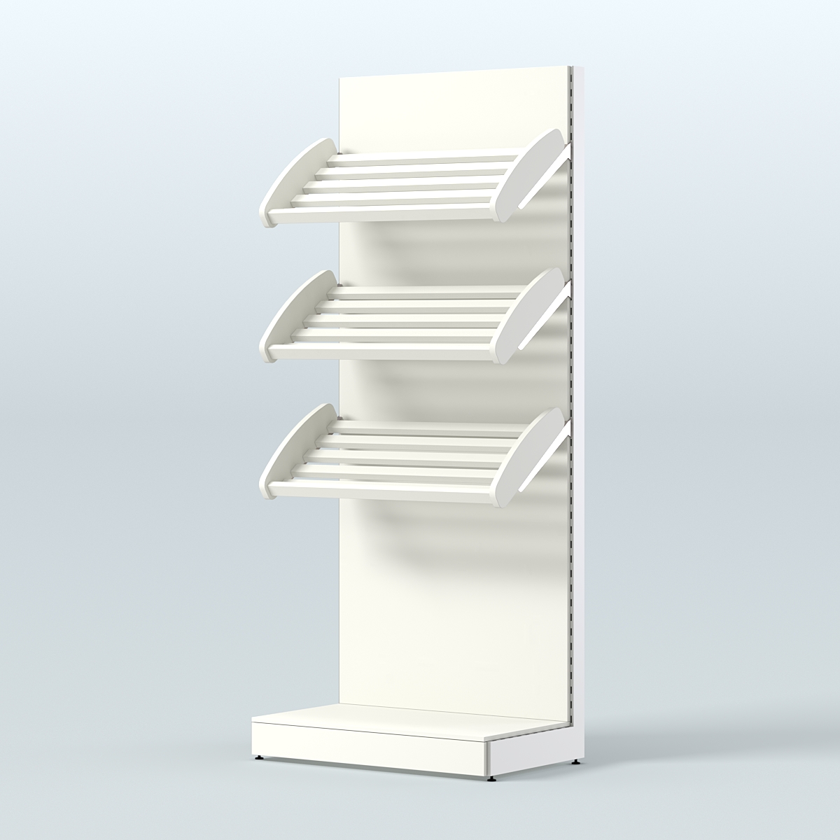 Стеллаж для хлеба и выпечки с тремя наклонными полками Феникс №1 Белый